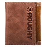 HOOEY "ROUGHY CLASSIC" ROUGHOUT BROWN LEATHER TRIFOLD WALLET
