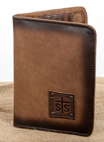 STS Ranchwear Brown Leather Magnetic Wallet