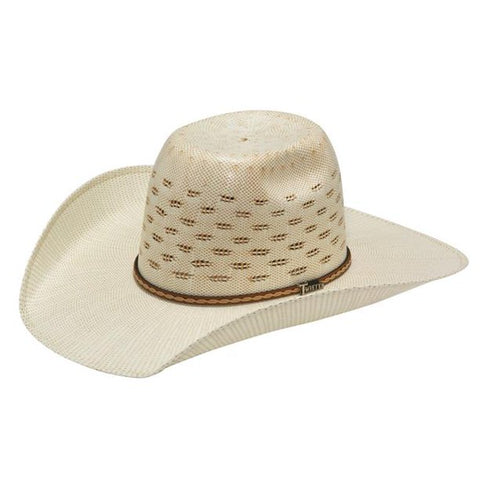 Bangora Straw Cowboy Hat Punchy Ivory & Tan