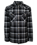 Hooey Men's Black Plaid Flannel Sherpa Jacket