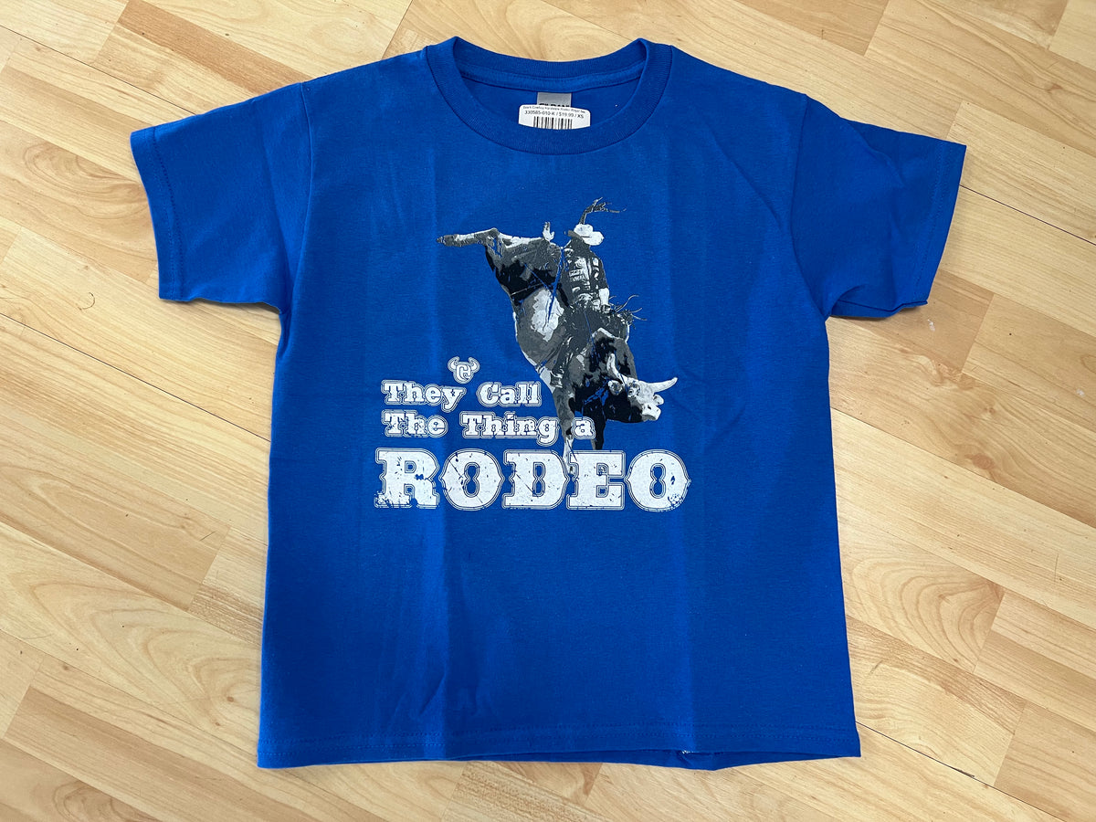 Boy's Cowboy Hardware Rodeo Royal Tee – Rockin R Western Store LLC
