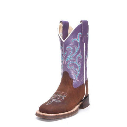 Old West Child's Purple Square Toe Cowboy Boot 1907
