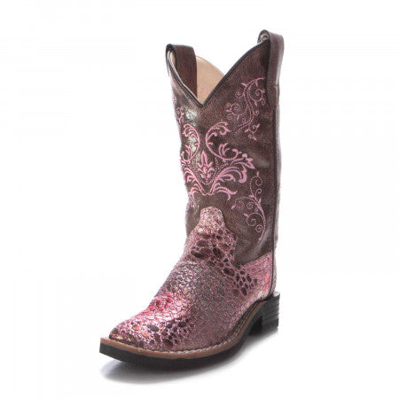 Old West Children & Youth Pink Shimmer Western Boots 9154